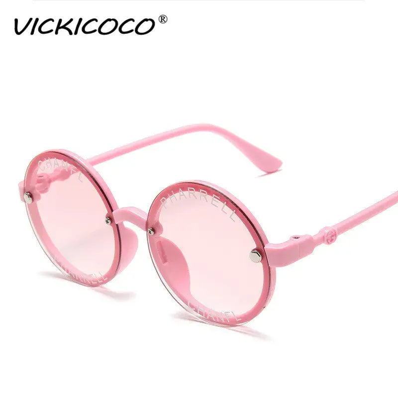 Child New Round Frame Sunglasses Kids Mirror Lens Children Glasses UV400 Baby Summer Eyeglasses Cute Girl Eyewear oculos de sol