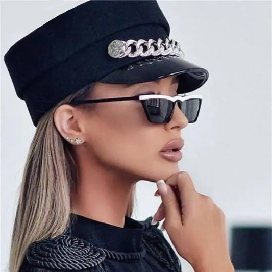 Cat Eye Narrow Glasses Women Brand Designer White Sun Glasses Small Shades Sexy Retro Sunglasses Ladies Black Cateye Glass UV400