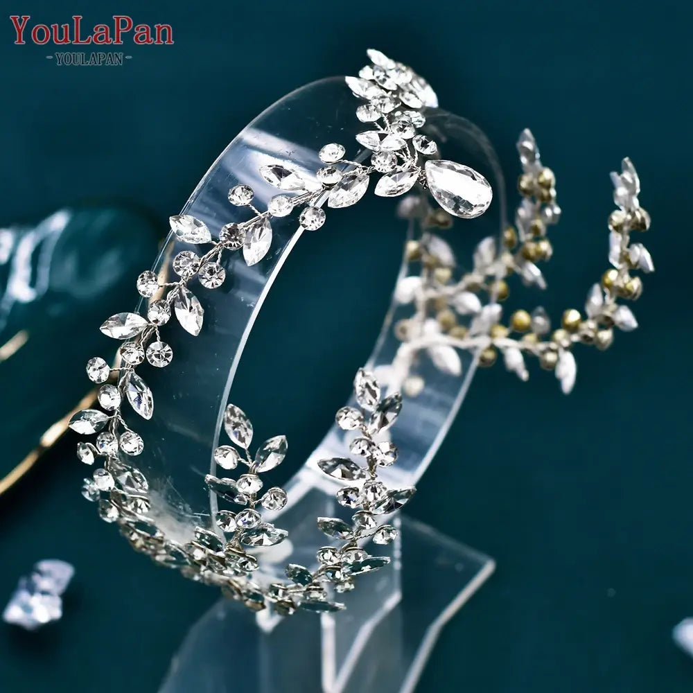 YouLaPan Sparkling Rhinestone Forehead Hairpiece for Bridal Jewelry Hair Accessories Woman Dress Headwear Bride Gift HP599