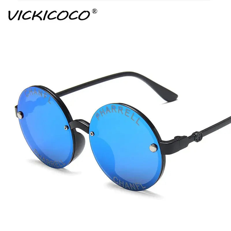 Child New Round Frame Sunglasses Kids Mirror Lens Children Glasses UV400 Baby Summer Eyeglasses Cute Girl Eyewear oculos de sol