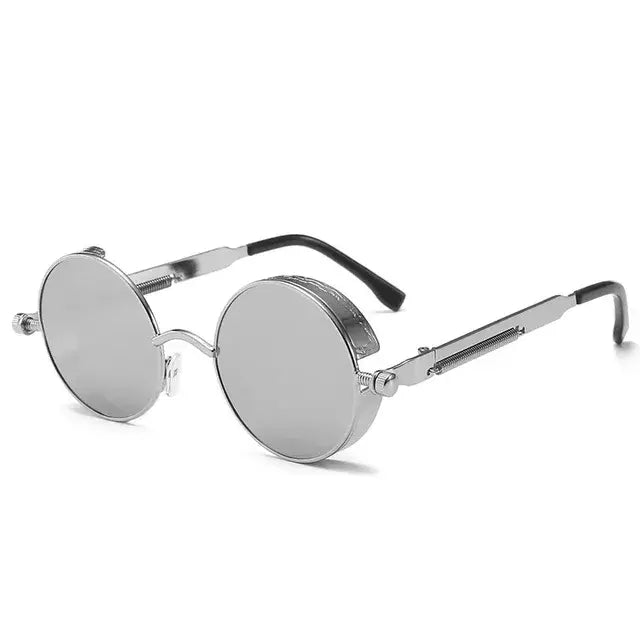 Classic Gothic Steampunk Sunglasses Luxury Brand Designer High Quality Men and Women Retro Round Metal Frame Sunglasses UV400