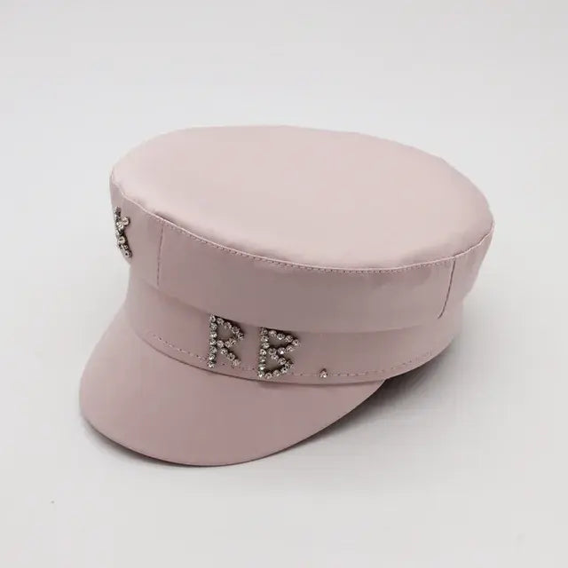 2022 New arrival  Spring Summer Caps Women Diamond of Letter Stain Newsboy Cap Baker Boy Hat Visors