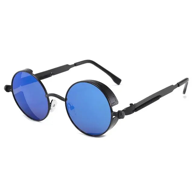 Classic Gothic Steampunk Sunglasses Luxury Brand Designer High Quality Men and Women Retro Round Metal Frame Sunglasses UV400