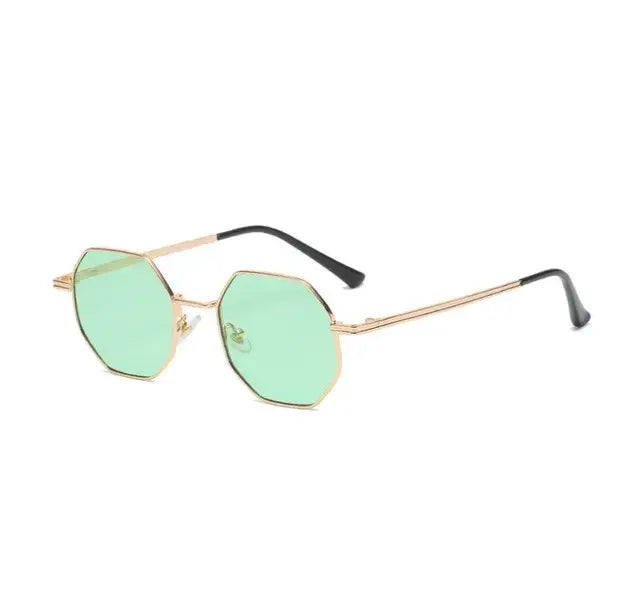 Vintage Polygonal Metal Sunglasses Fashion New Brand Design Sunglasses Ladies Retro Classic Trend Luxury Ravel Eyewear Uv400