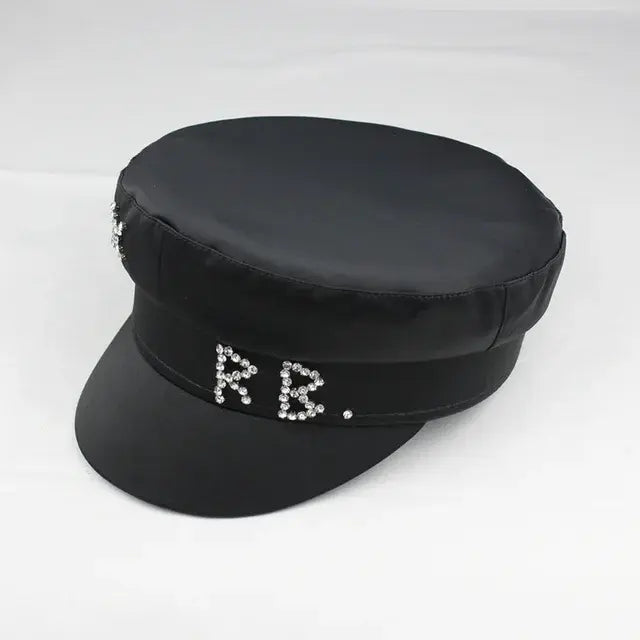 2022 New arrival  Spring Summer Caps Women Diamond of Letter Stain Newsboy Cap Baker Boy Hat Visors