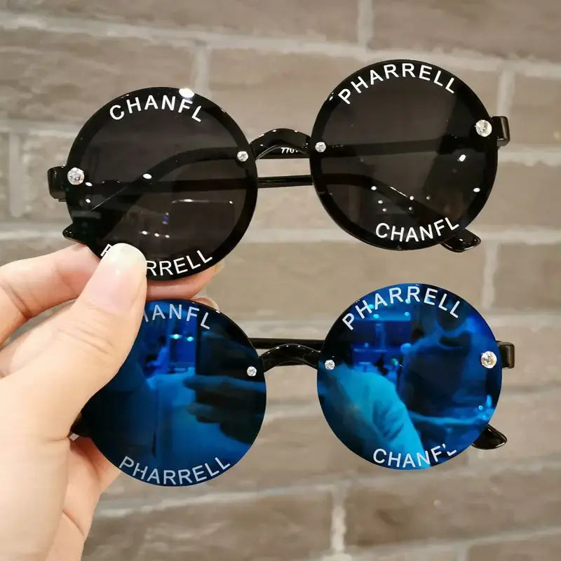 Child New Round Frame Sunglasses Kids Mirror Lens Children Glasses UV400 Baby Summer Eyeglasses Cute Girl Eyewear oculos de sol