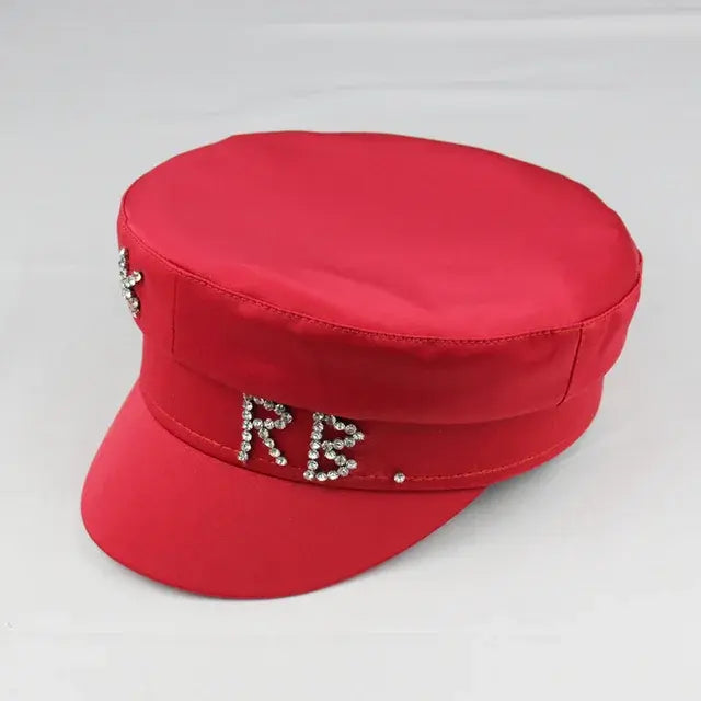 2022 New arrival  Spring Summer Caps Women Diamond of Letter Stain Newsboy Cap Baker Boy Hat Visors