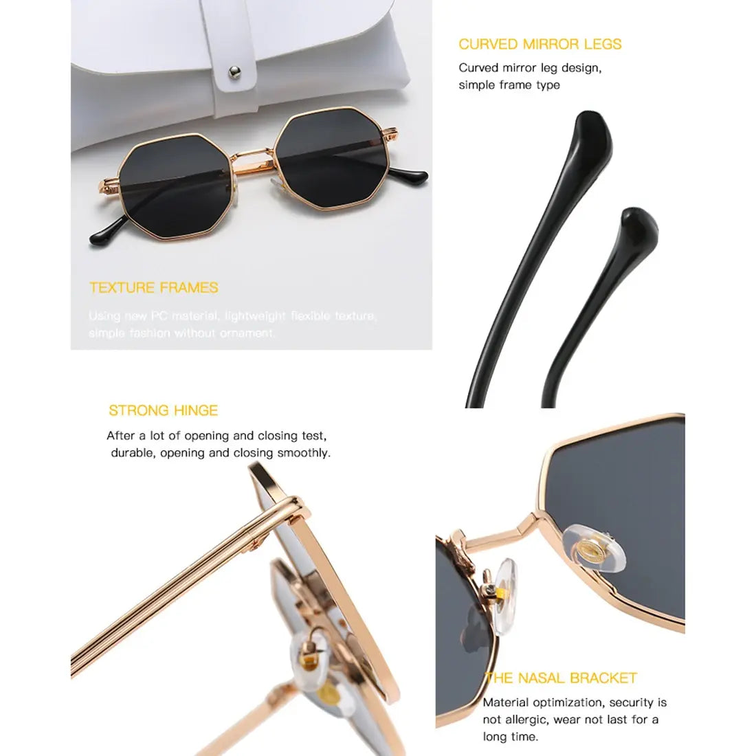 Vintage Polygonal Metal Sunglasses Fashion New Brand Design Sunglasses Ladies Retro Classic Trend Luxury Ravel Eyewear Uv400